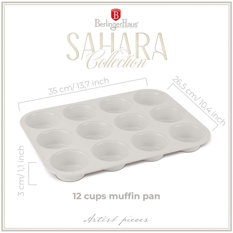 12 cups muffin pan Berlinger Haus BH7948 Sahara