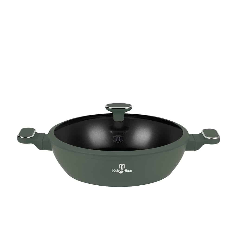 Shallow pot with lid, 30 cm Berlinger Haus BH8199 Green