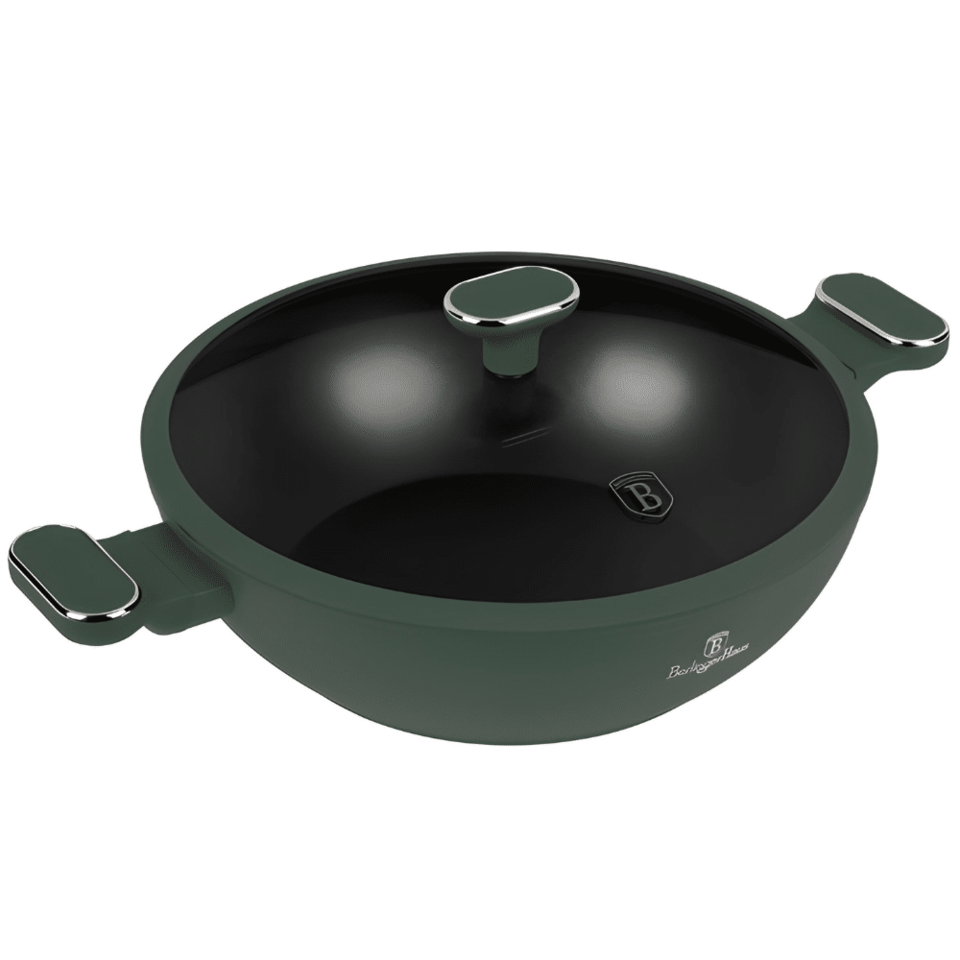 Wok with lid, 30 cm Berlinger Haus BH8160 Matte Green