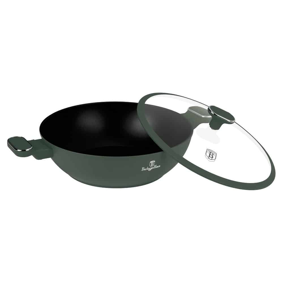 Wok with lid, 30 cm Berlinger Haus BH8160 Matte Green