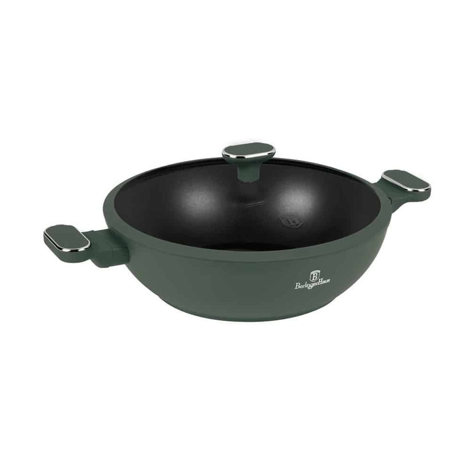 Wok with lid, 30 cm Berlinger Haus BH8160 Matte Green