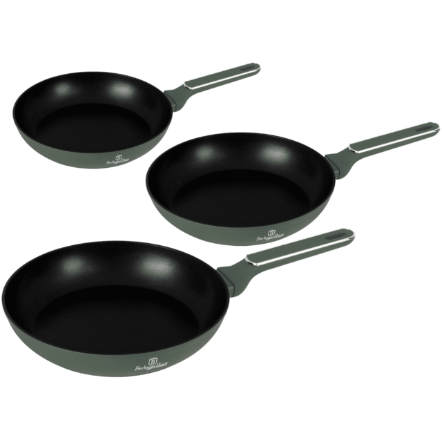 3 pcs frypan set Berlinger Haus BH8206 Matte Green