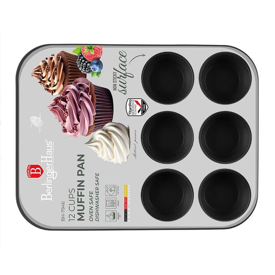 12 cups muffin pan Berlinger Haus BH7946 Matte Green