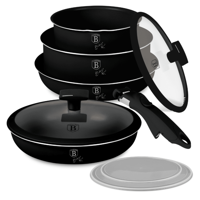 9 pcs cookware set Berlinger Haus BH8257 Matte Black