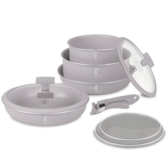 9 pcs cookware set Berlinger Haus BH8255 Taupe
