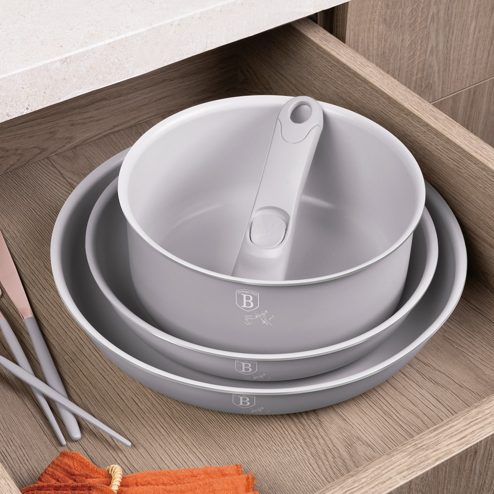 9 pcs cookware set Berlinger Haus BH8255 Taupe