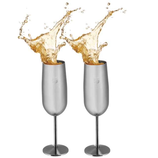 2 pcs metal champagne glass set Berlinger Haus BH8665