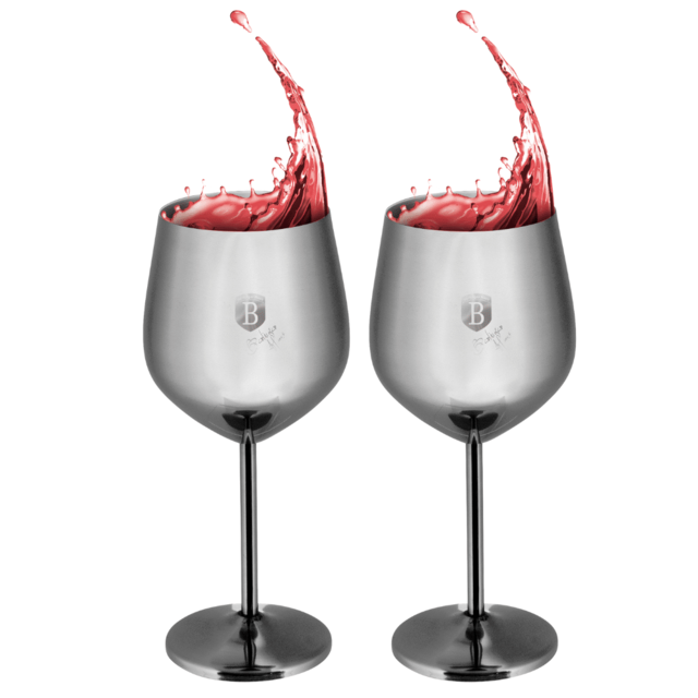 2 pcs metal wine glass set Berlinger Haus BH8661