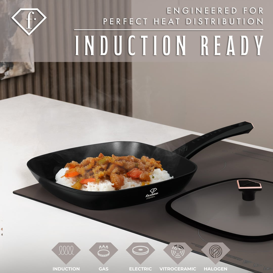 Grill Pan with Lid 28 cm Fashion by Berlinger Haus FTV0034