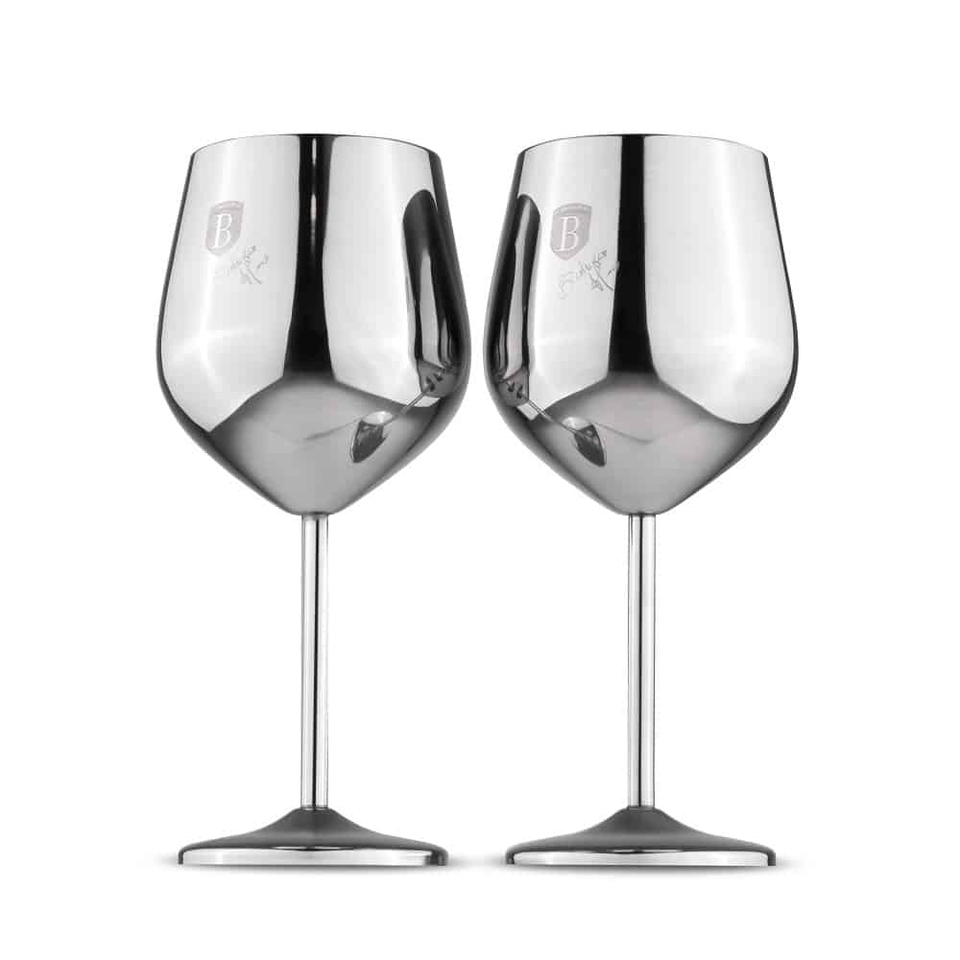 2 pcs metal wine glass set Berlinger Haus BH8661