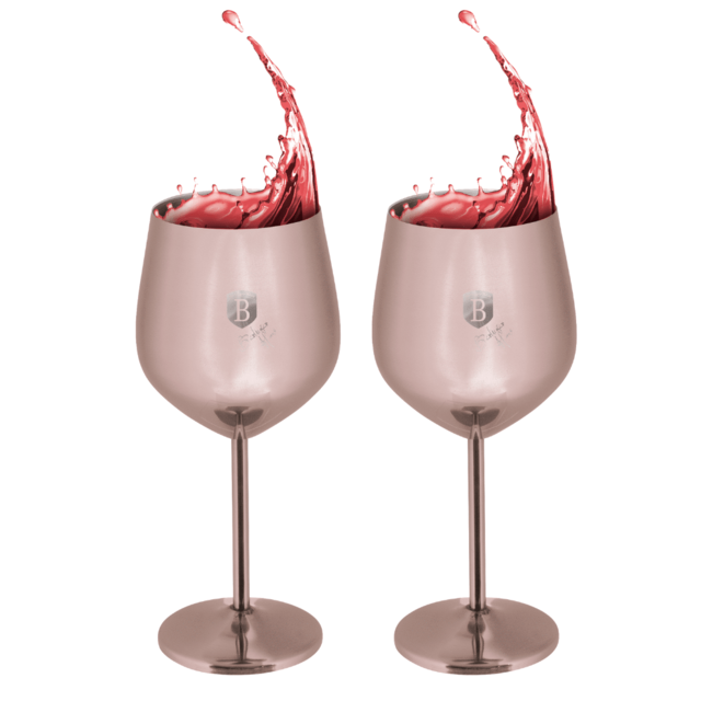 2 pcs metal wine glass set Berlinger Haus BH8658