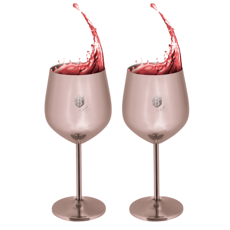2 pcs metal wine glass set Berlinger Haus BH8658