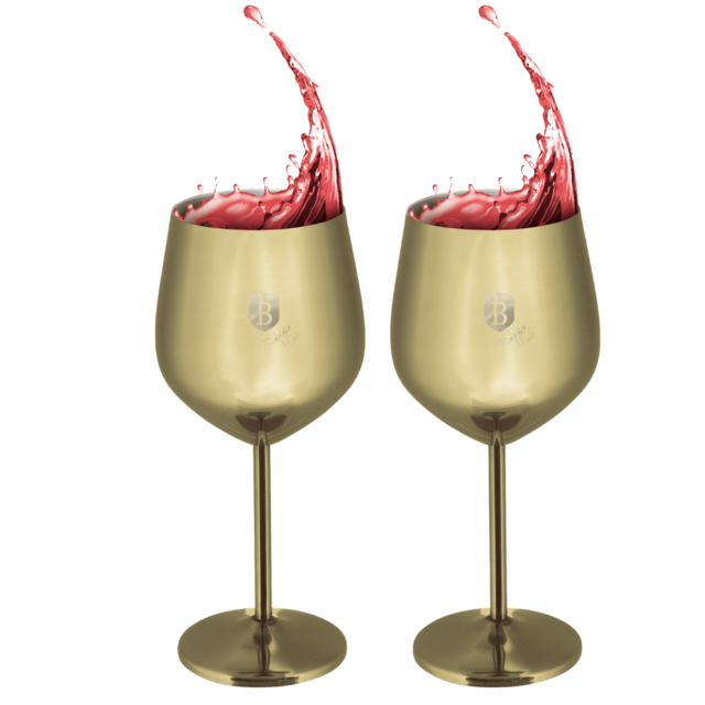 2 pcs metal wine glass set Berlinger Haus BH8659
