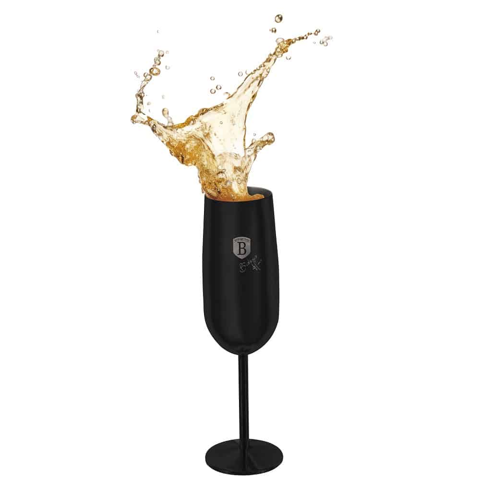 2 pcs metal champagne glass set Berlinger Haus BH8664