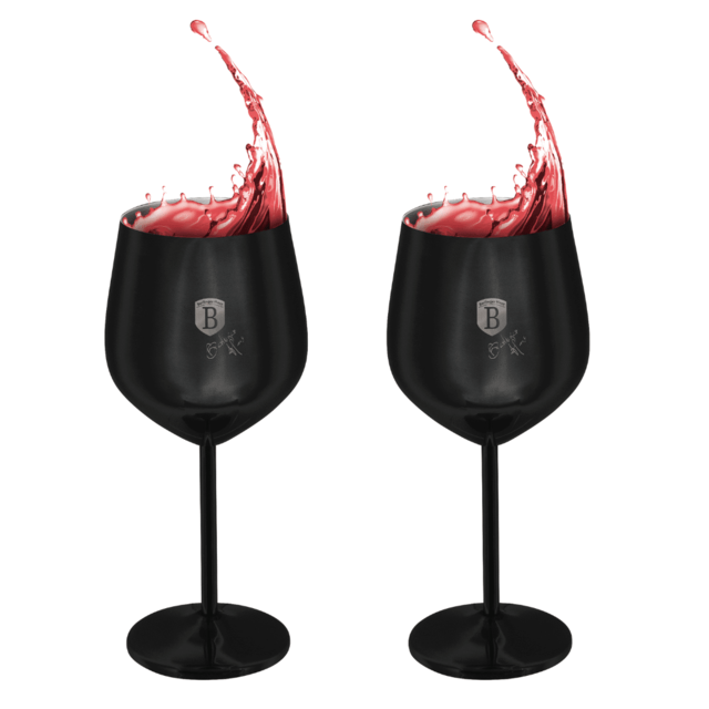 2 pcs metal wine glass set Berlinger Haus BH8660