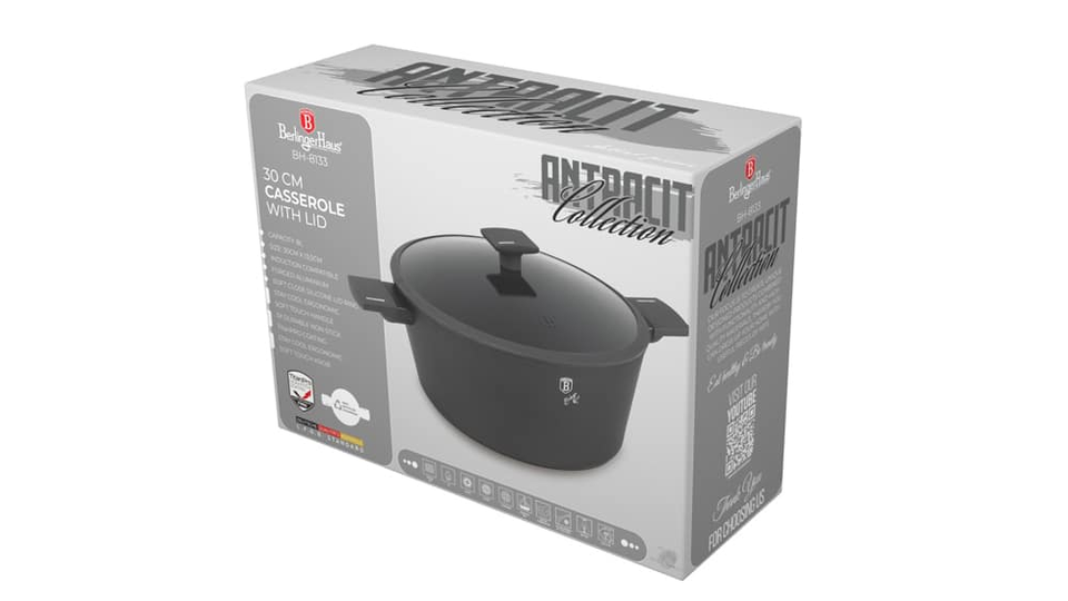 Casserole with lid, 30 cm Berlinger Haus BH8133 Anthracite