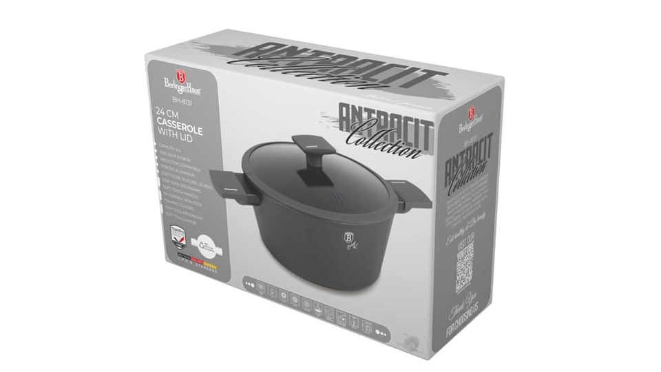 Casserole with lid, 24 cm Berlinger Haus BH8131Anthracite