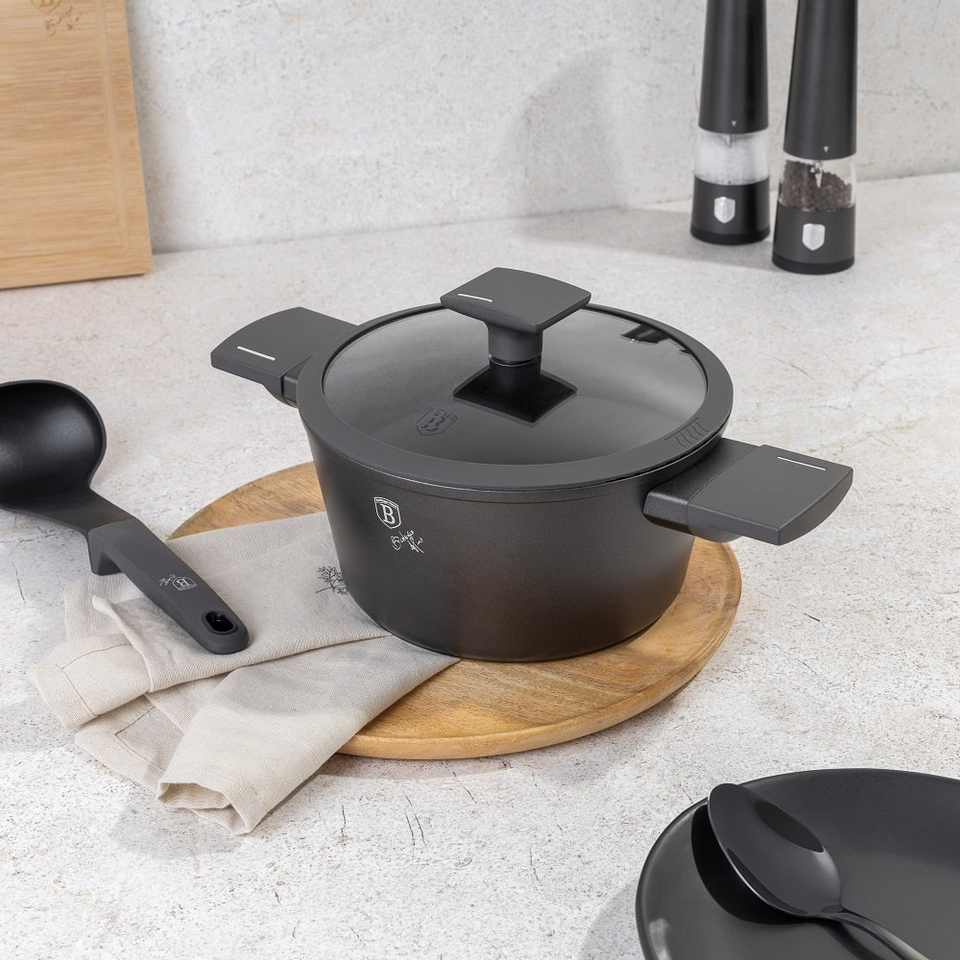 Casserole with lid, 20 cm Berlinger Haus BH8130 Anthracite