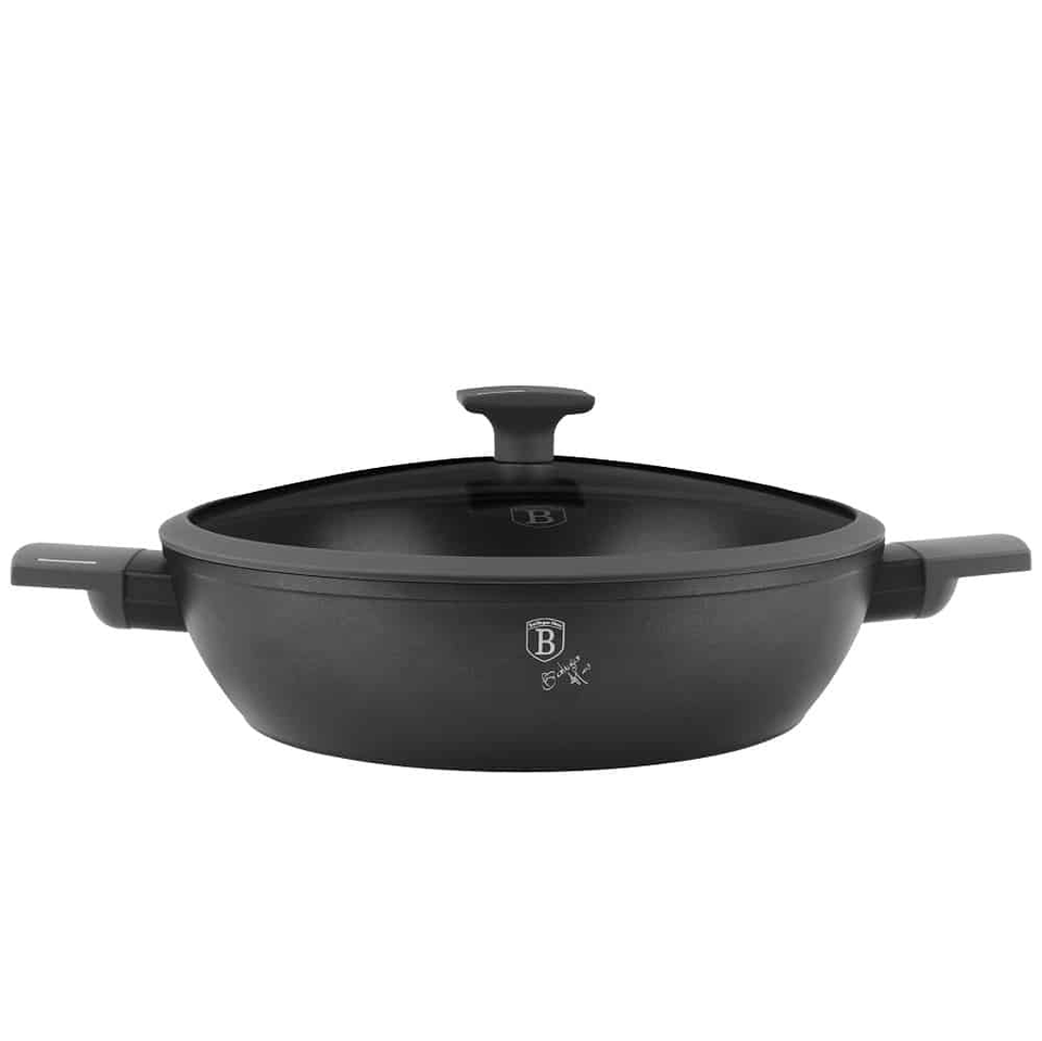 Shallow pot with lid 30 cm Berlinger Haus BH8129 Anthracite