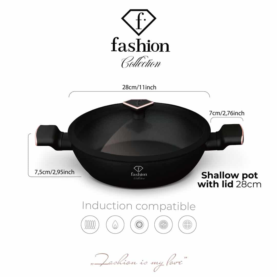Shallow Pot with Lid 28 cm Fashion by Berlinger Haus FTV0035