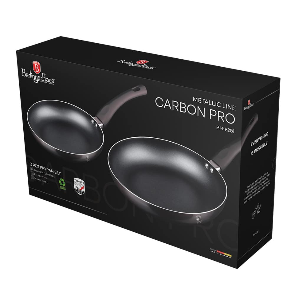 2 pcs frypan set Berlinger Haus BH8281 Carbon
