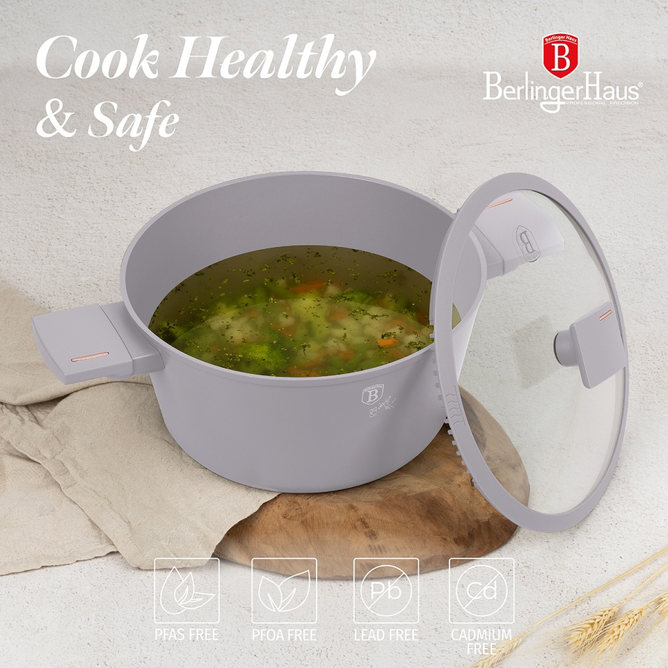 Casserole with lid, 24 cm Berlinger Haus BH8101 Taupe
