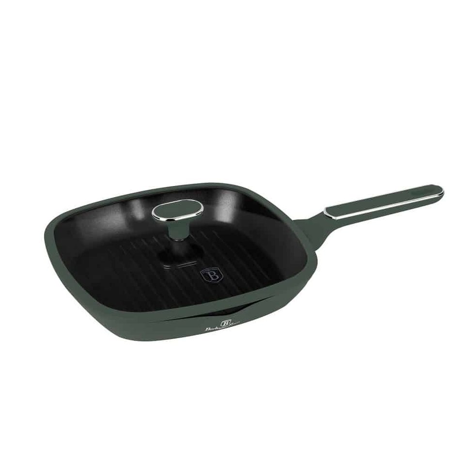 Grill pan with lid, 28 cm Berlinger Haus BH8162 Matte Green