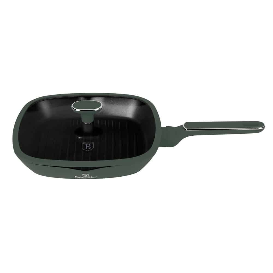 Grill pan with lid, 28 cm Berlinger Haus BH8162 Matte Green