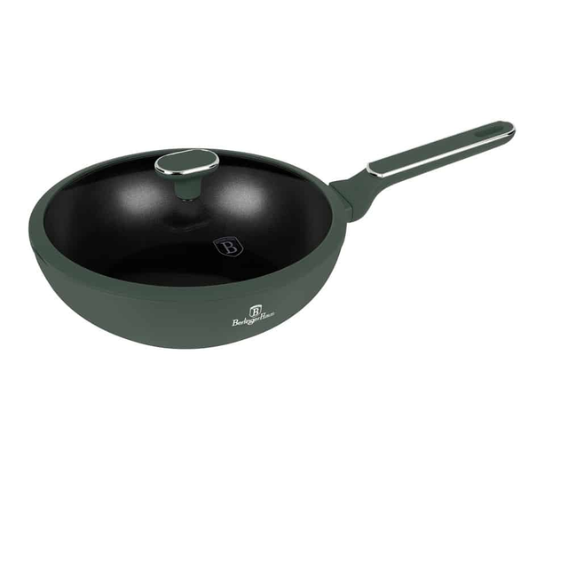 Wok pan with lid, 28 cm Berlinger Haus BH8159 Matte Green