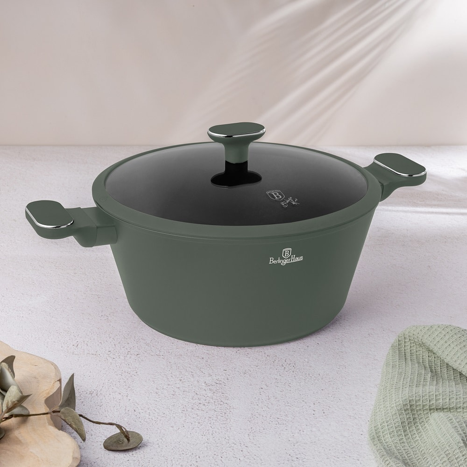 Casserole with lid, 28 cm Berlinger Haus BH8202 Matte Green