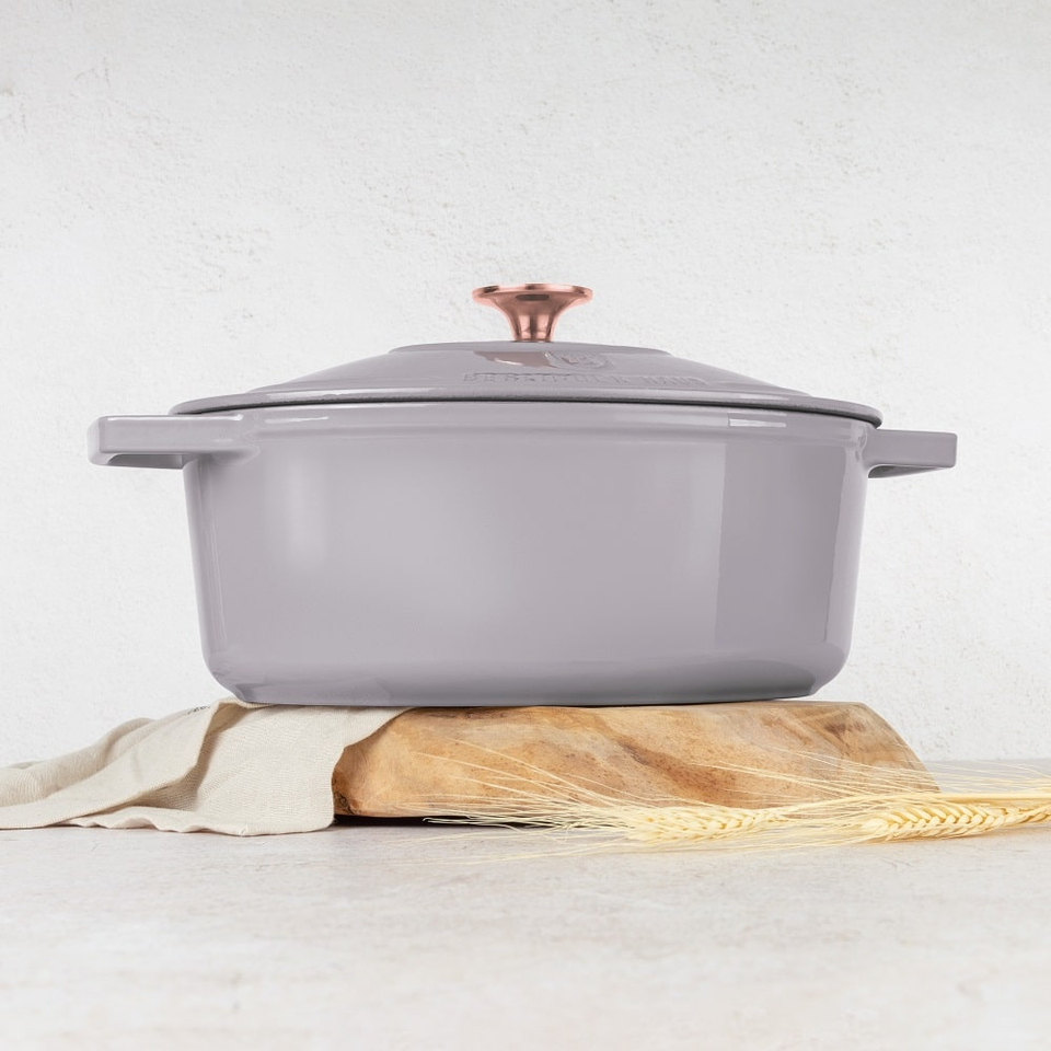 Oval roaster, 30 cm, cast iron Berlinger Haus BH6541 Taupe
