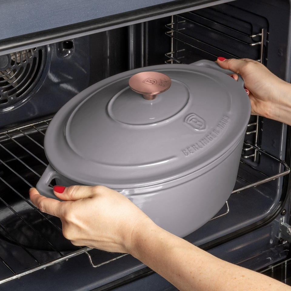 Oval roaster, 30 cm, cast iron Berlinger Haus BH6541 Taupe
