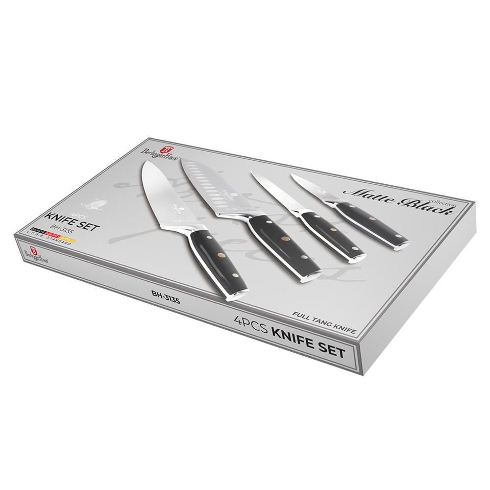 4 pcs knife set Berlinger Haus BH3135 Matte Black