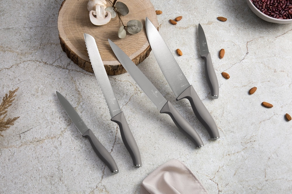 6 pcs knife set Berlinger Haus BH2967 Taupe
