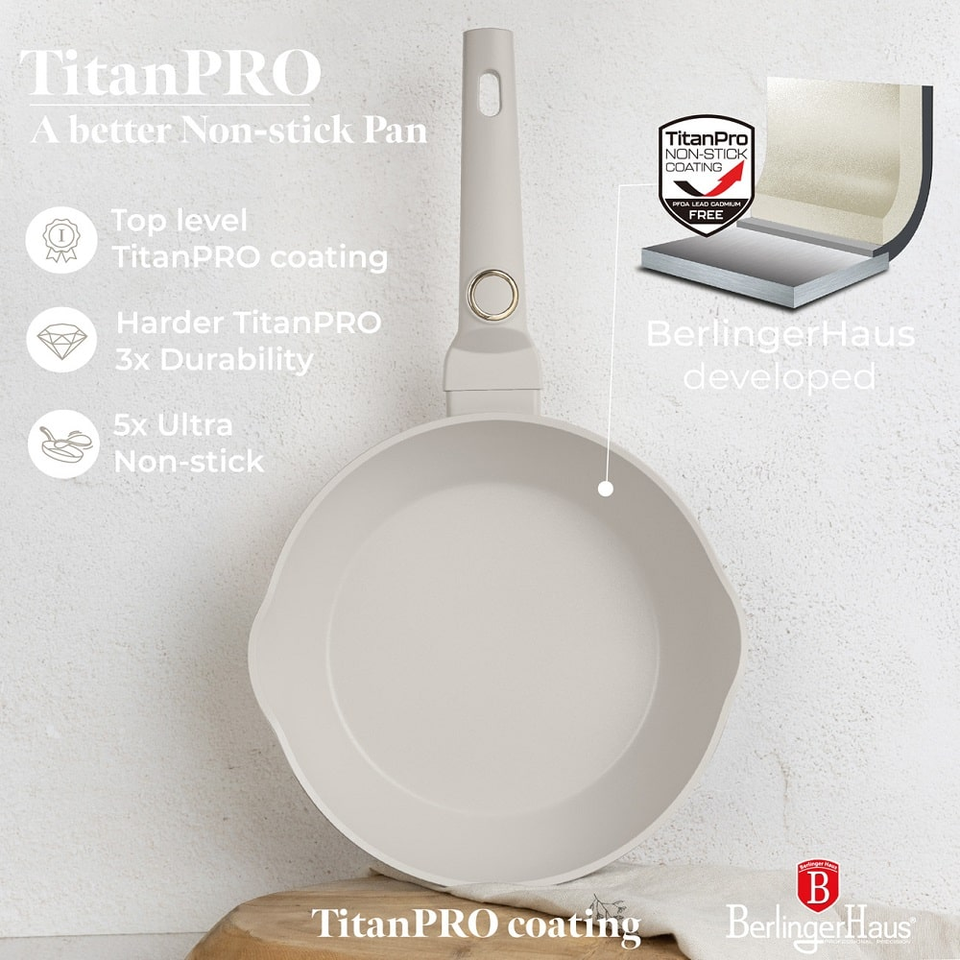 Deep frypan with 2 mouth, 24 cm Berlinger Haus BH8060 Sahara