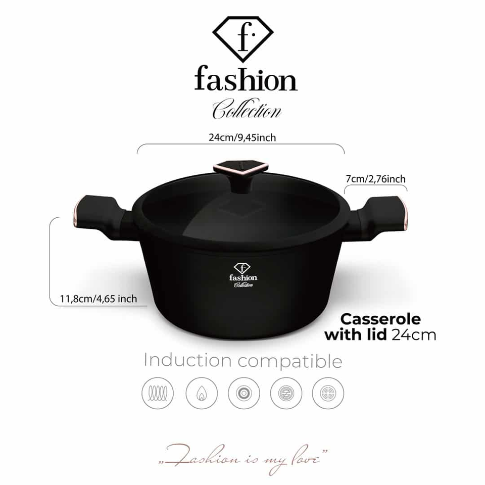 Casserole with Lid 24 cm Fashion by Berlinger Haus FTV0038