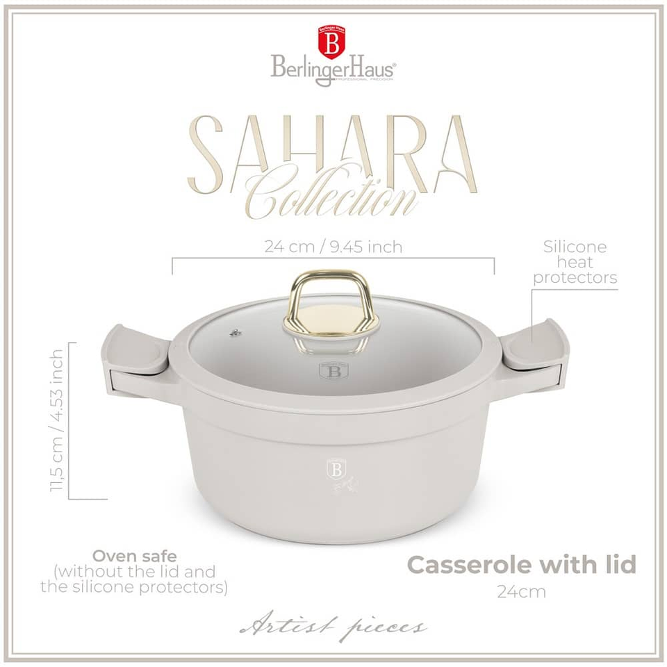 Casserole with lid, 24 cm Berlinger Haus BH7787 Sahara