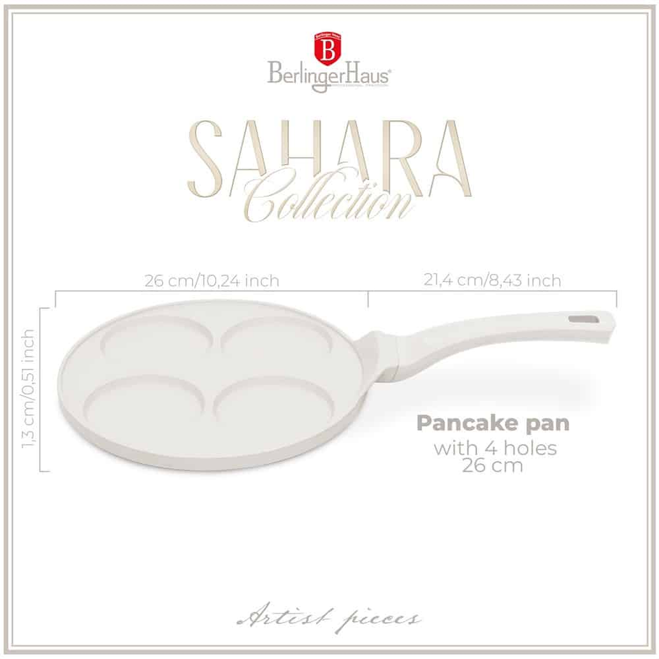 4 holes blank pancake pan,26 cm Berlinger Haus BH7796