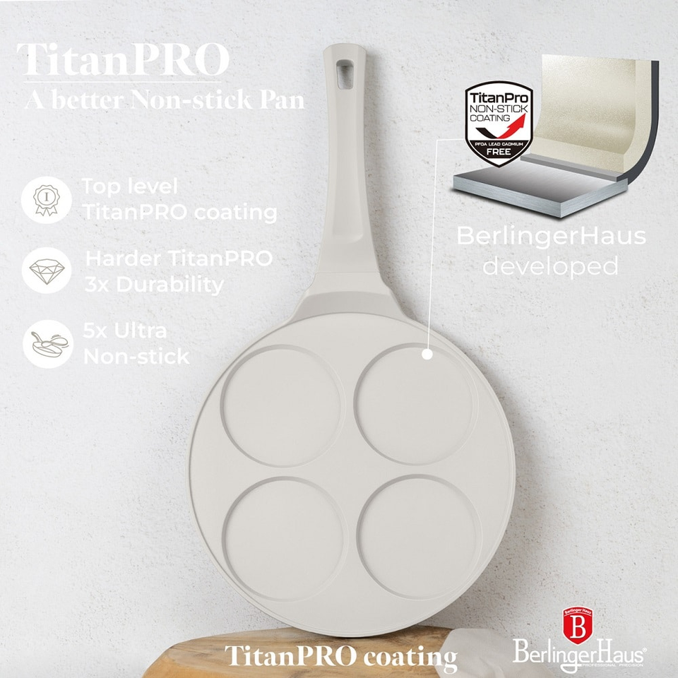 4 holes blank pancake pan,26 cm Berlinger Haus BH7796