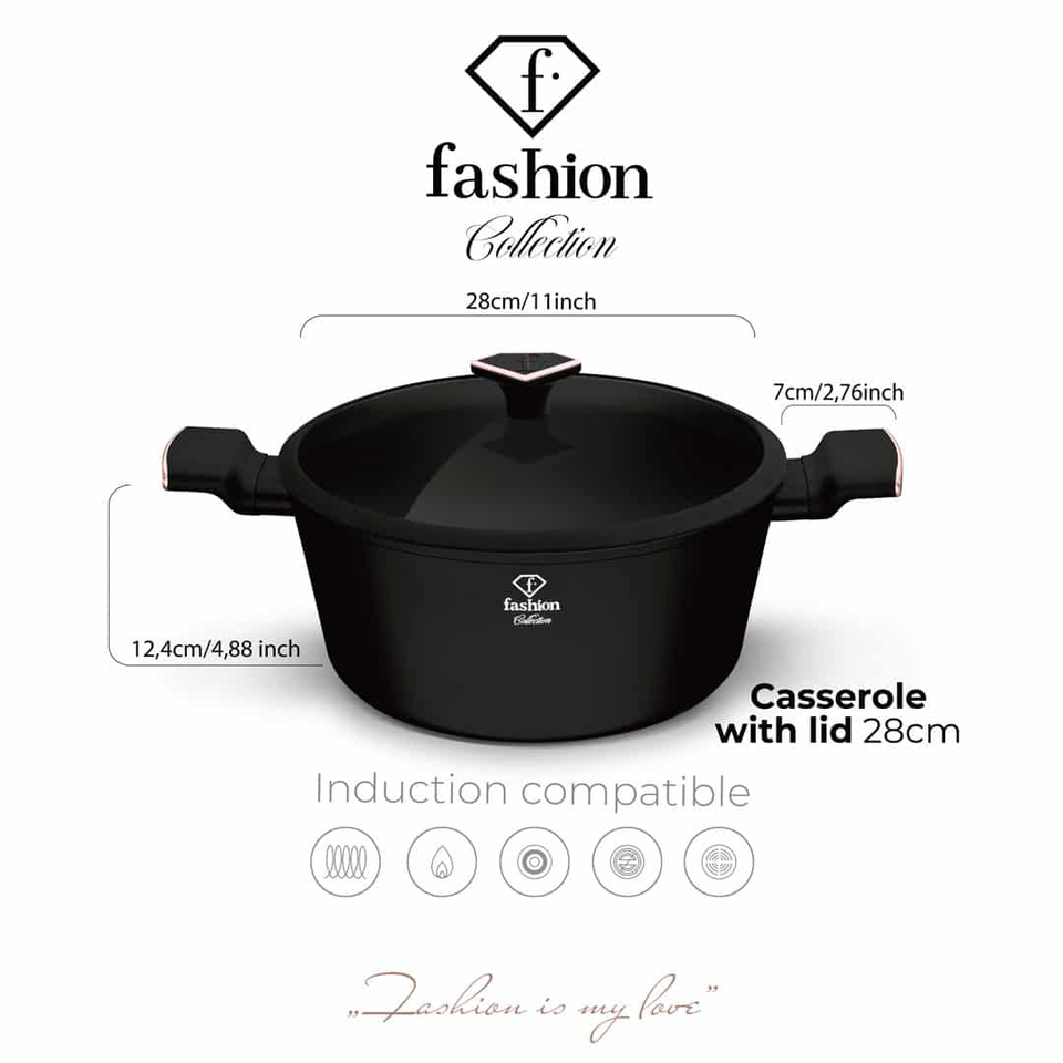 Casserole with Lid 28 cm Fashion by Berlinger Haus FTV0039
