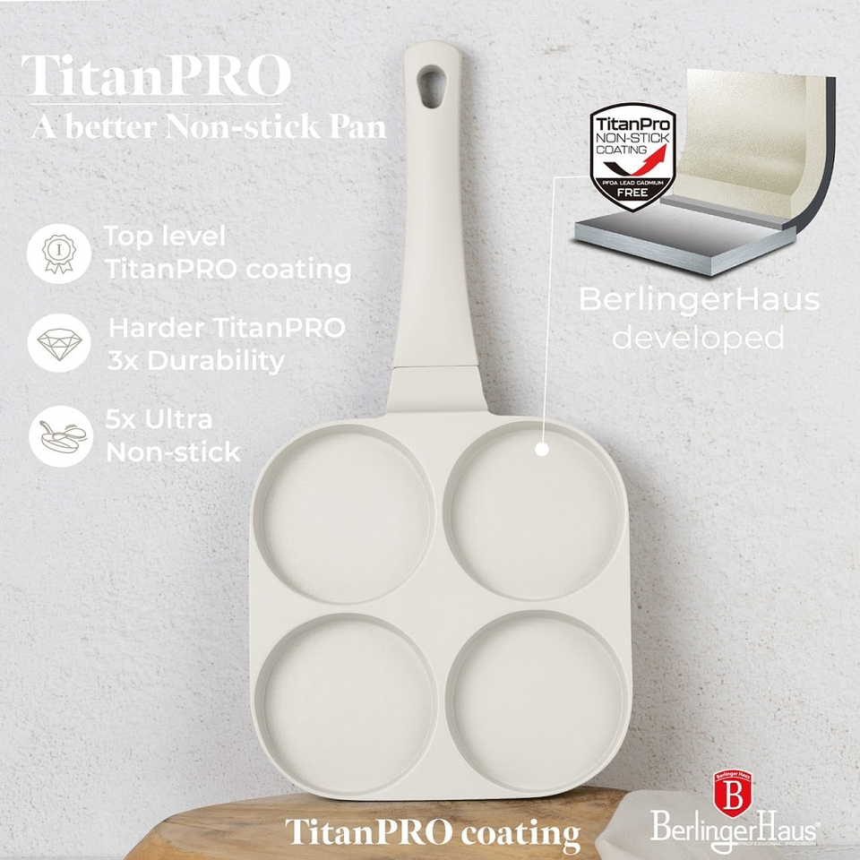 4 holes blank hamburger pan,20 cm Berlinger Haus BH7798