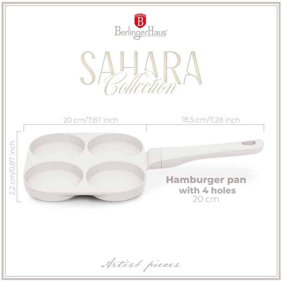 4 holes blank hamburger pan,20 cm Berlinger Haus BH7798
