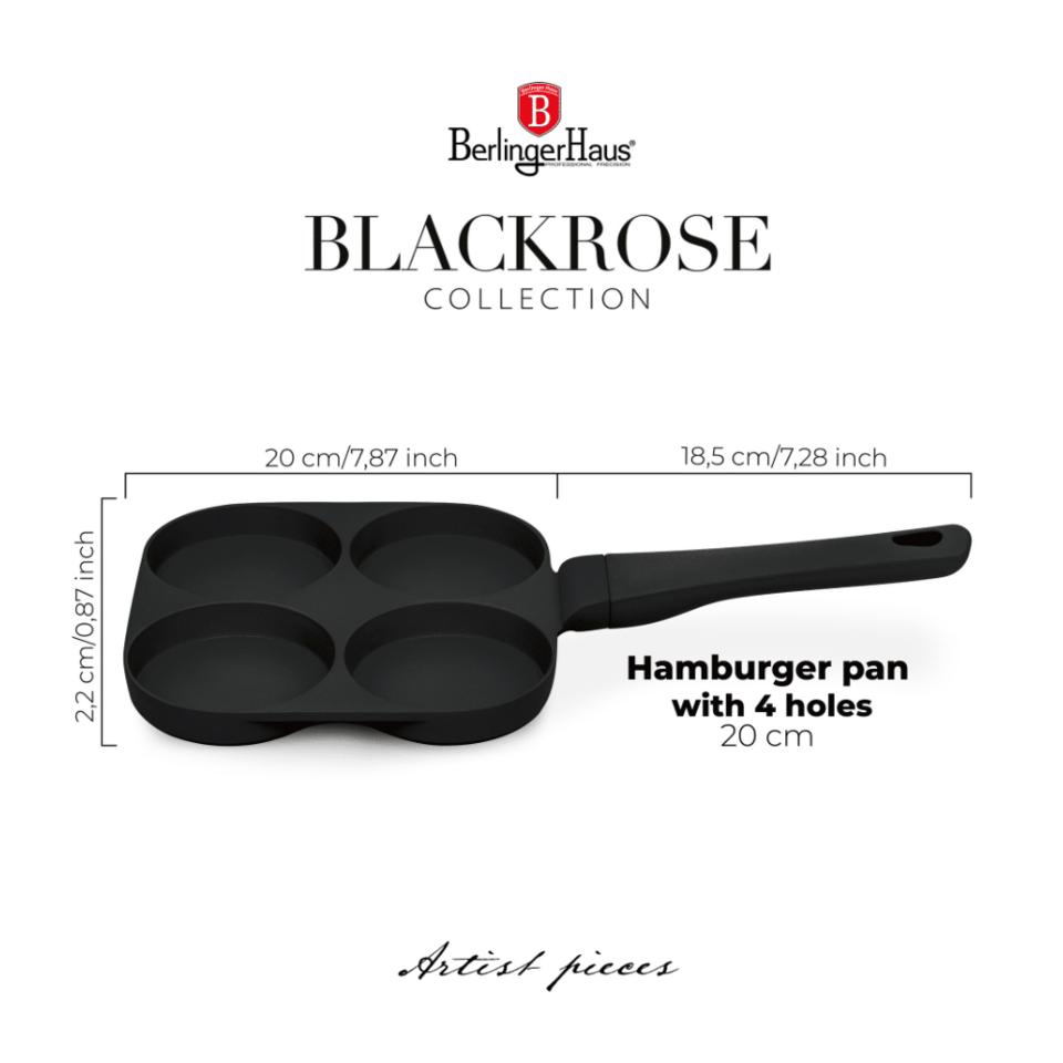 4 holes blank hamburger pan, 20 cm Berlinger Haus BH7797