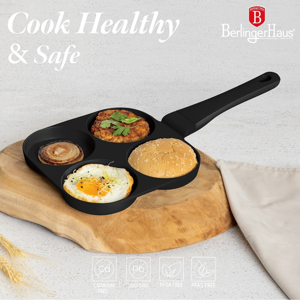 4 holes blank hamburger pan, 20 cm Berlinger Haus BH7797