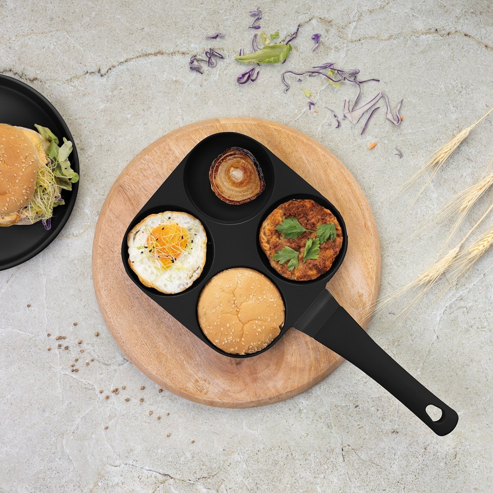 4 holes blank hamburger pan, 20 cm Berlinger Haus BH7797