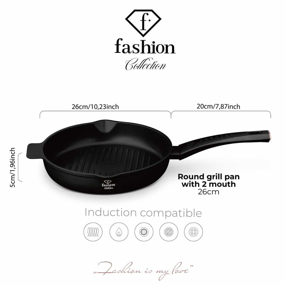 Round Grill Pan 26 cm Fashion by Berlinger Haus FTV0043