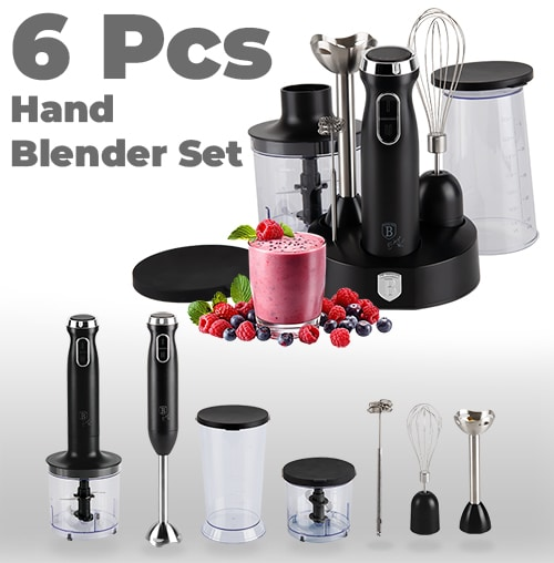 6 pcs hand blender set Berlinger Haus BH9597 Matte Black