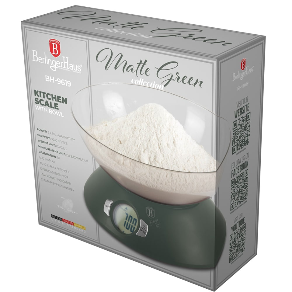 Kitchen scale with bowl Berlinger Haus BH9619 Matte Green