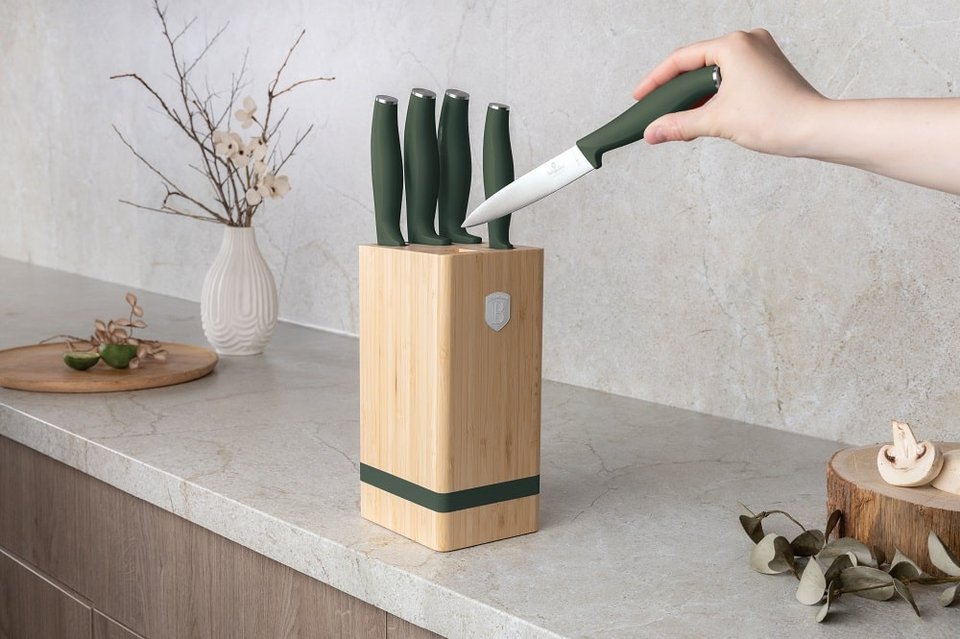 6 pcs knife set Berlinger Haus BH2751 Matte Green