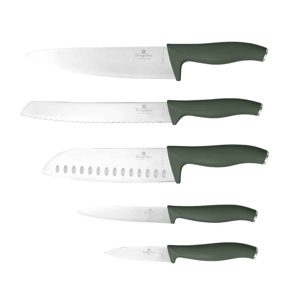 6 pcs knife set Berlinger Haus BH2751 Matte Green